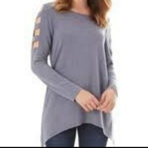 💥NWT💥 Apt. 9 shark bite cage sleeve top